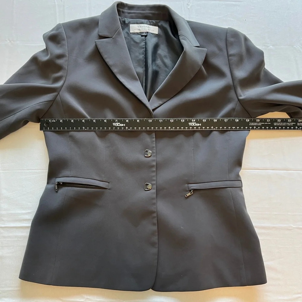 Tahari Charcoal Blazer - Picture 8 of 9